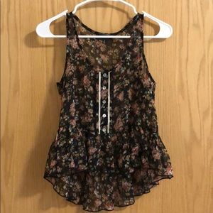 ❣️Sheer Floral Tank Top Small ❣️